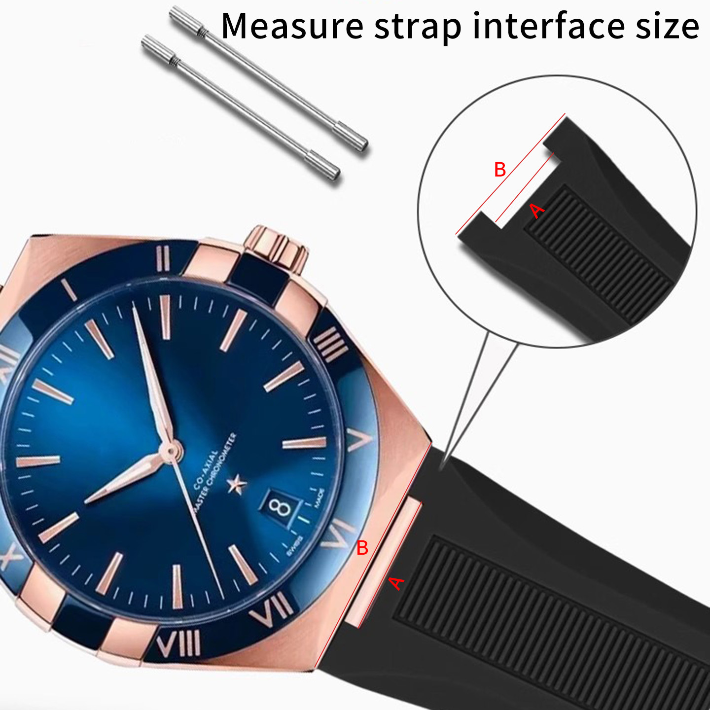 Notched silicone rubber watch  - đánh giá và giá Omega Watch Constellation