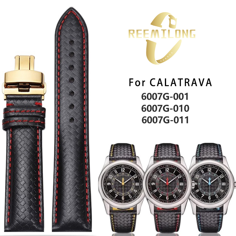 Carbon fiber lines cowhide wat - đánh giá và giá Patek Philippe Watch Calatrava