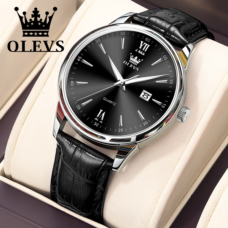 OLEVS Quartz Men's Watch Fashi - đánh giá và giá Leather Watch Band Men