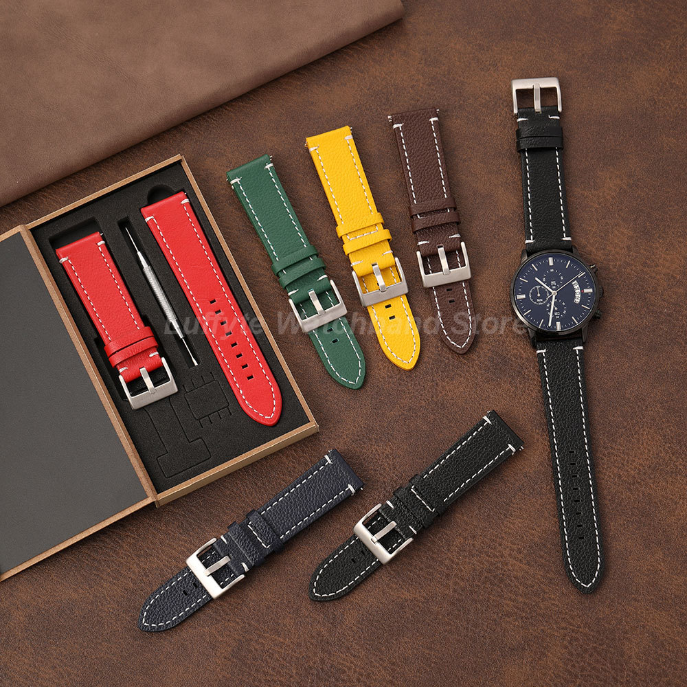 Double Sided Litchi Texture St - đánh giá và giá Leather Strap Quick Release