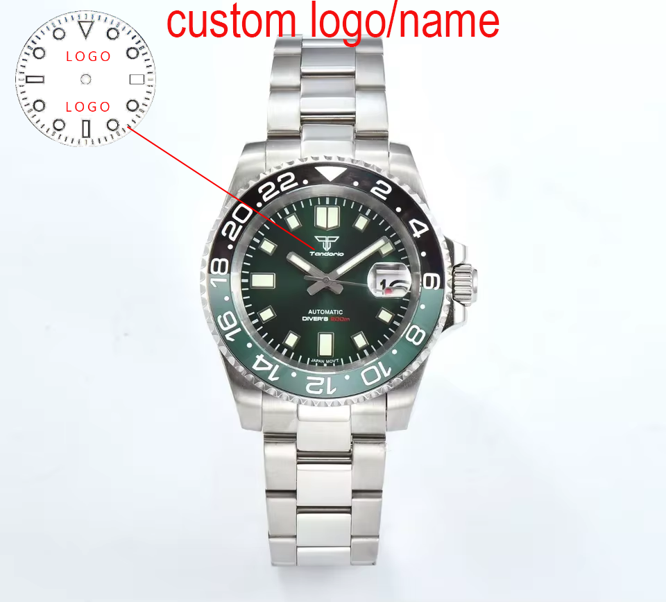 Custom 40mm Green Diver Men Wa - đánh giá và giá Stainless Bracelet Diver