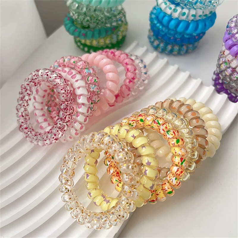 6pcs Colorful Resin Jelly Spir - đánh giá và giá Silicone Band Women