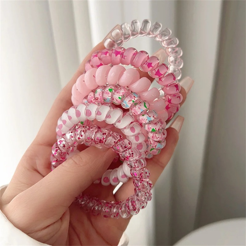 6pcs Colorful Resin Jelly Spir - đánh giá và giá Silicone Band Women